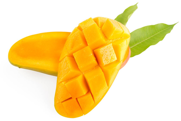 Rebanada de mango aislada
 - Foto, Imagen