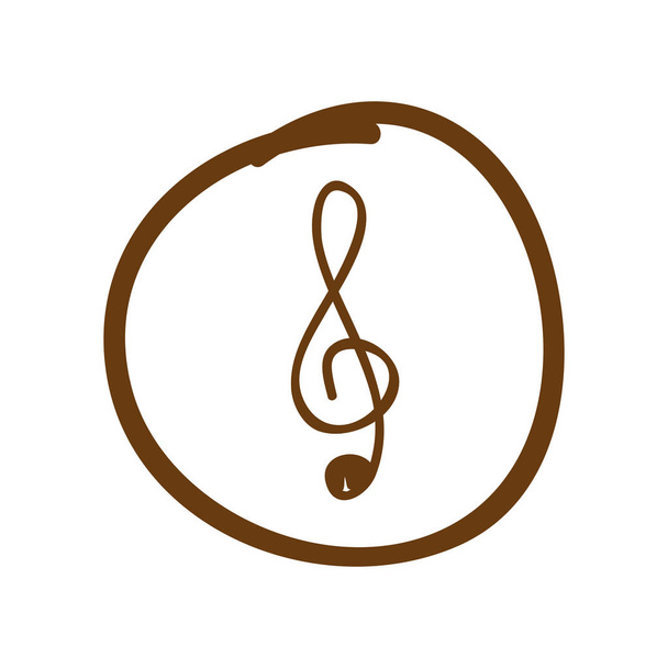 ikona znak symbolu muzyki - Wektor, obraz