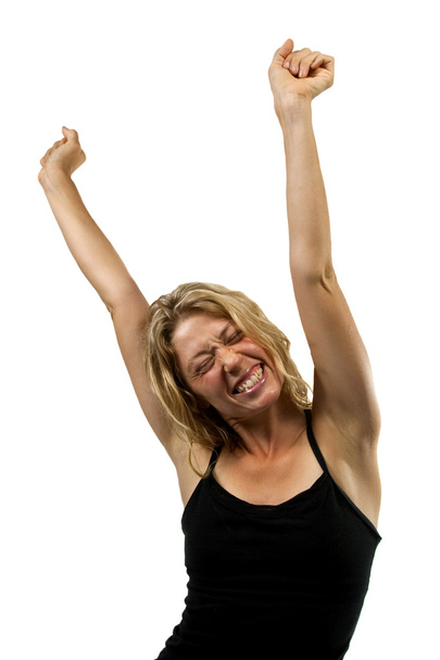 Щасливі жінка тягнеться
 - Фото, зображення