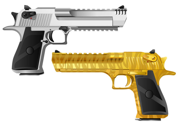pistola conjunto colorido
 - Vetor, Imagem