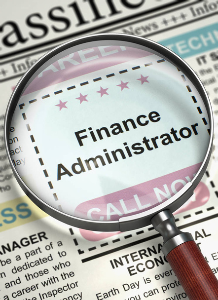 Finance Administrator Hiring Now. 3D. - Photo, Image