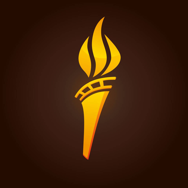 Flaming antorcha vector logo
.  - Vector, Imagen