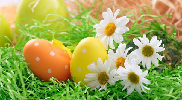 Easter eggs on grass - Photo, Image