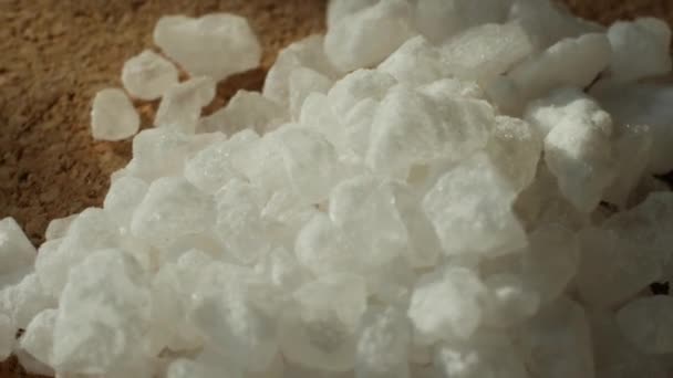 Extremo close-up de cristais de sal marinho
. - Filmagem, Vídeo