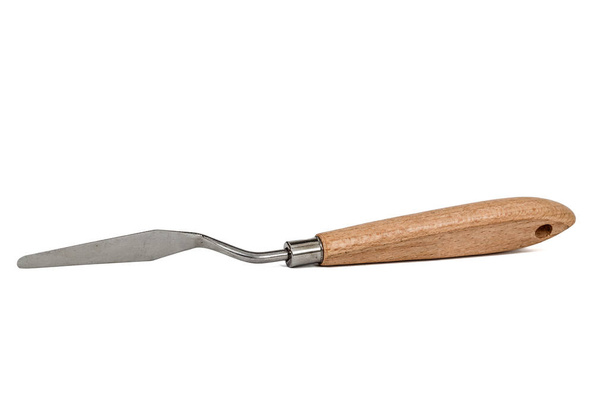 Μαχαίρι παλέτας για τη δημιουργικότητα, απομονώνονται σε λευκό φόντο - Φωτογραφία, εικόνα