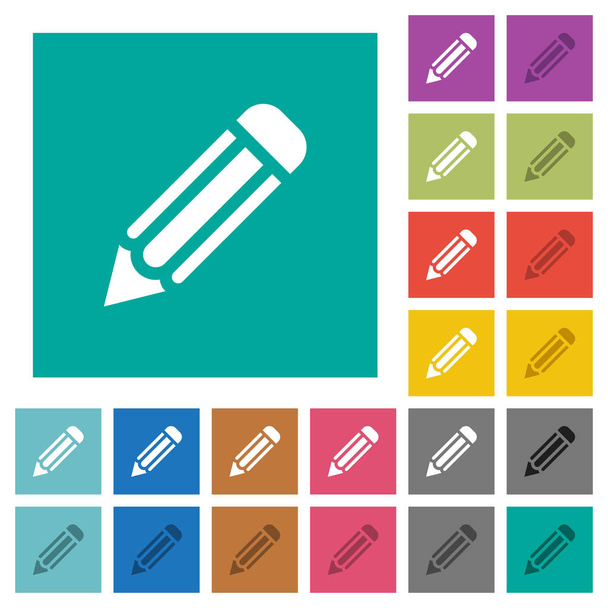 Crayon simple carré plat multi icônes de couleur
 - Vecteur, image