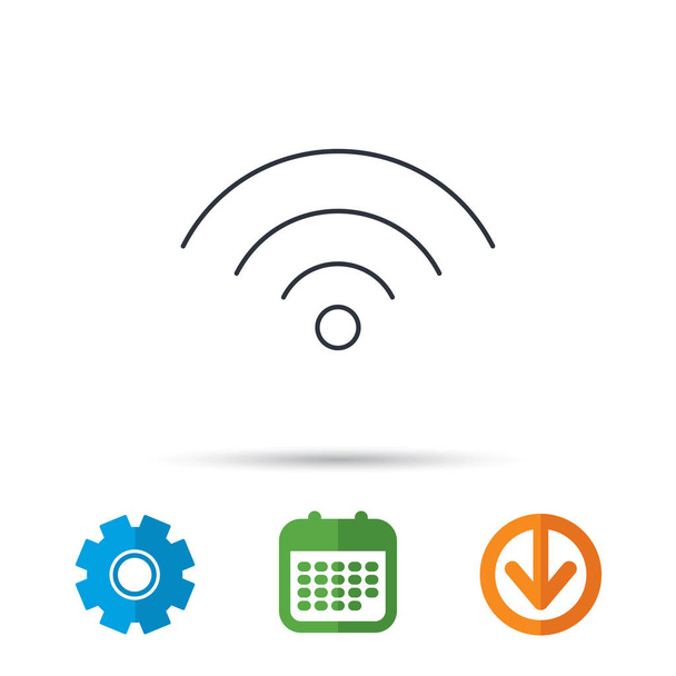 Wifi icon. Wireless wi-fi network sign. - Vecteur, image