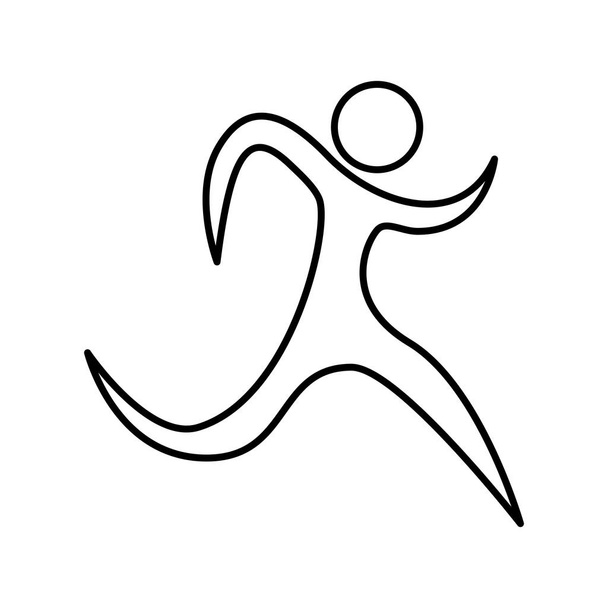 Знак силуэта бегуна
 - Вектор,изображение