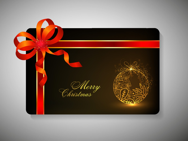 Красиво оформлені gift card з стрічки для Веселого Різдва ce - Вектор, зображення