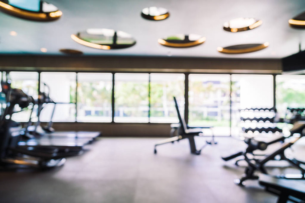 Abstract blur gym and fitness room interior - Fotoğraf, Görsel