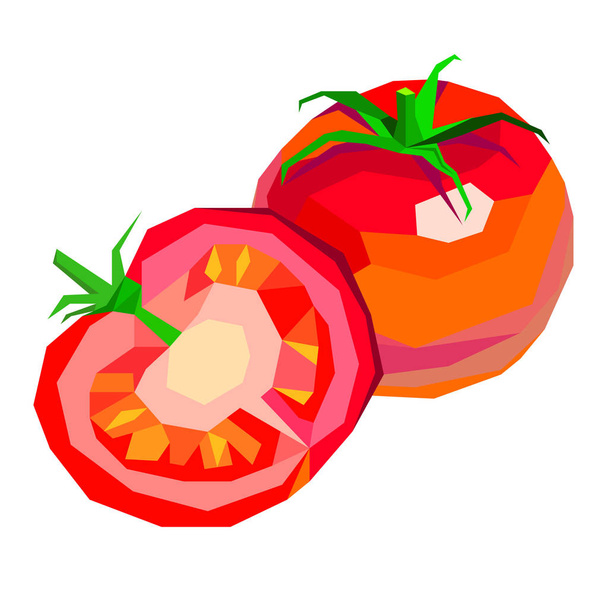 Tomato. food, vegetable, red, organic, healthy, vegetarian, illustration - Vektor, obrázek