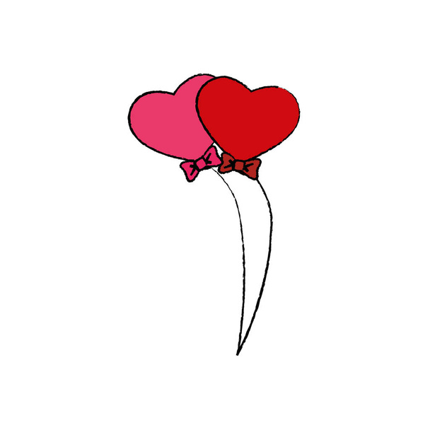 corações balões ícone de ar
 - Vetor, Imagem