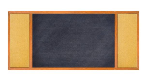Blank chalkboard collection, Isolated on white background. - Foto, Bild