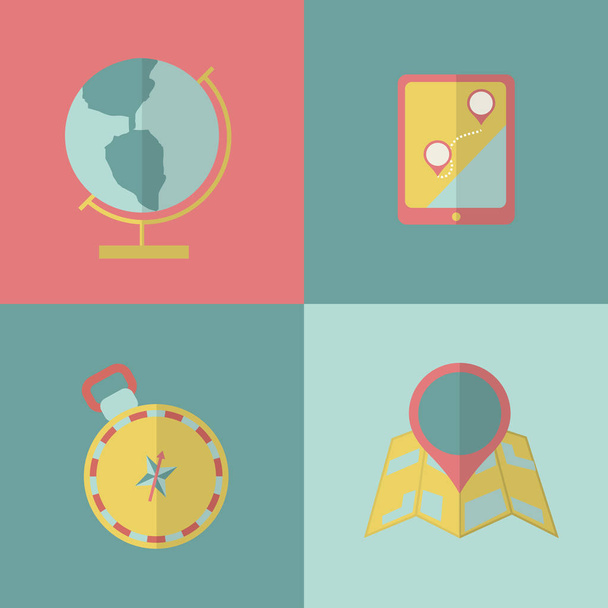 Tourism and guide icons. Vector illustration - ベクター画像