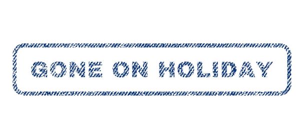 Gone On Holiday Textile Stamp - Vector, Image