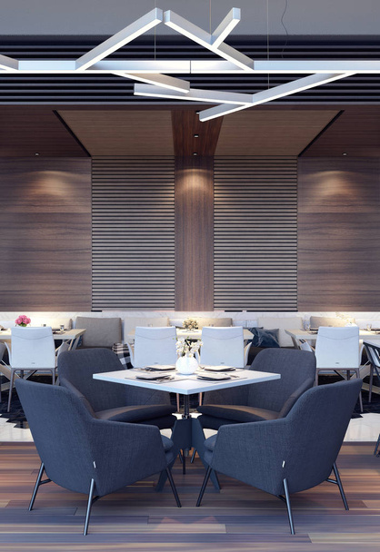 Σύγχρονη αντίληψη σχεδιασμού του lounge εστιατόριο  - Φωτογραφία, εικόνα