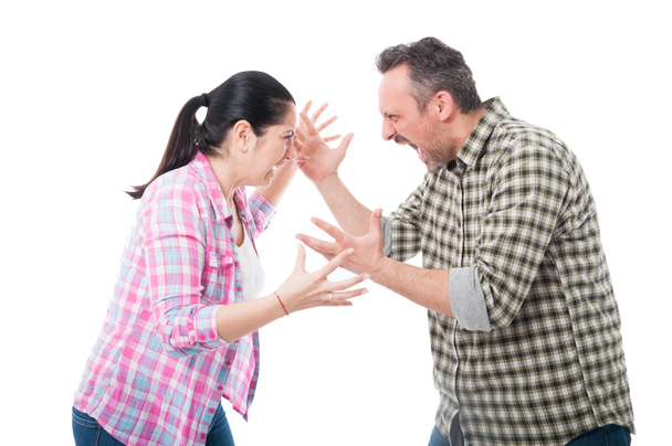 Jeune couple ayant une dispute
 - Photo, image