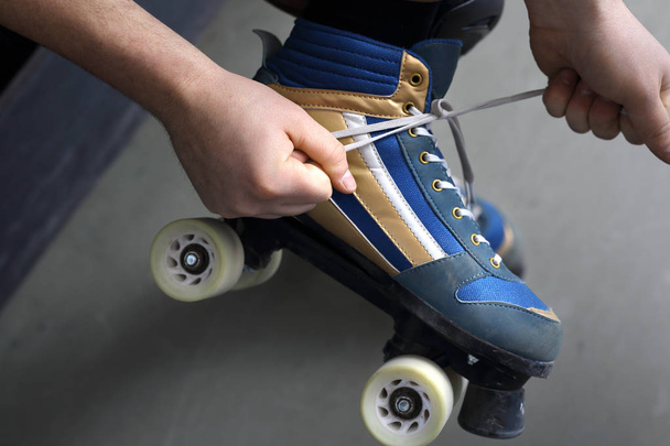 Roller skates.Rollerskating - Foto, imagen