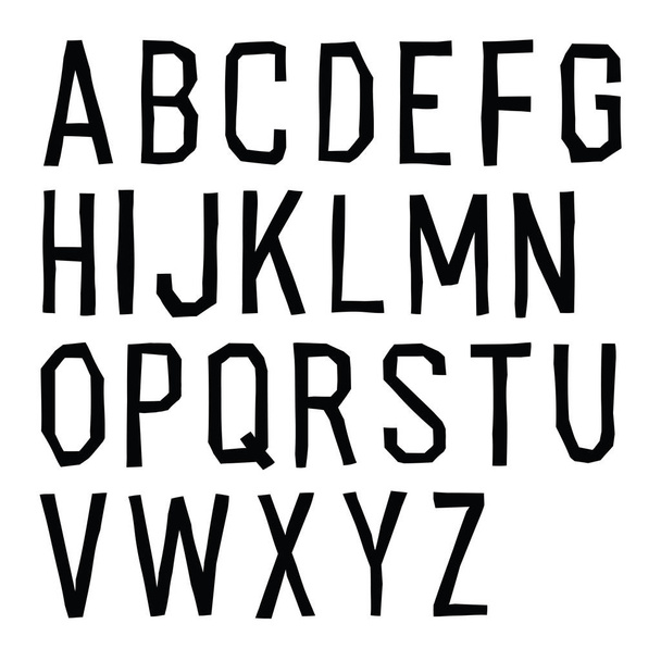 Black letters on white - Vector, afbeelding