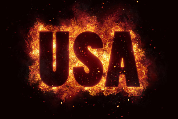 ons VS oorlog crisis vlam vlammen branden brandende hete explosie - Foto, afbeelding