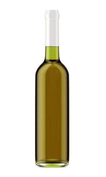wine transparent green bottle  - Фото, изображение