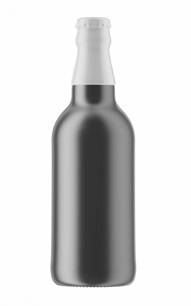 white top on silver bottle of beer - Фото, зображення