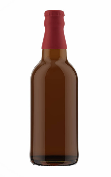 brown bottle of cold beer - Фото, зображення