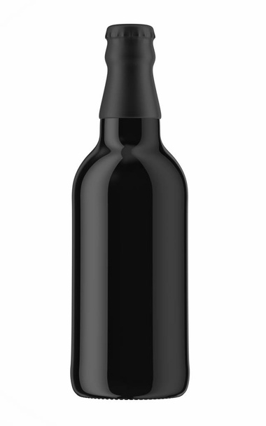 black top on black bottle of beer - Фото, зображення