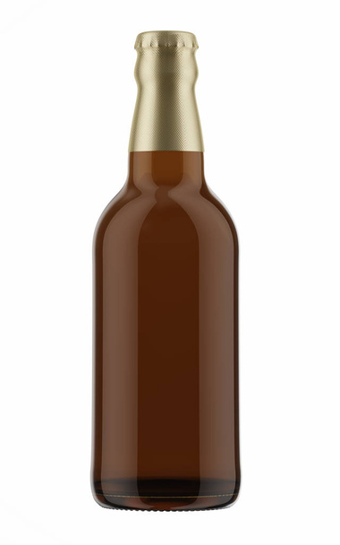 brown bottle of cold beer - Фото, зображення