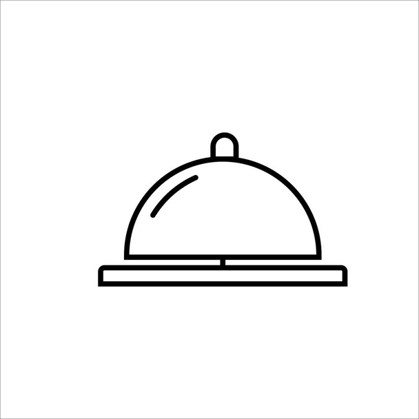 room service icon on white background - Vector, Image