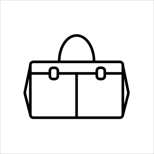 el çantası simgesi beyaz arka plan üzerinde - Vektör, Görsel