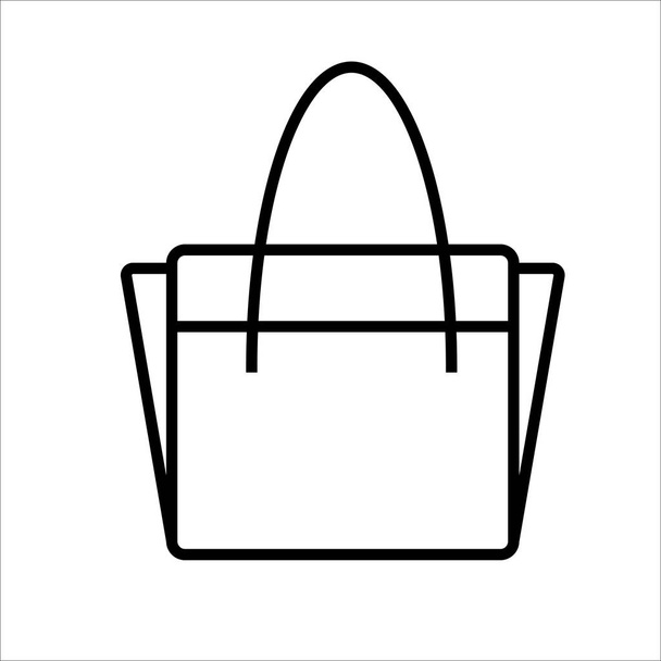 иконка сумки на белом фоне
 - Вектор,изображение