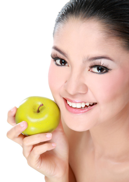 gorgeous woman with apple - Foto, Bild