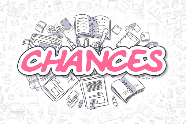 Chances - Cartoon Magenta teksti. Liiketoiminnan käsite
. - Valokuva, kuva
