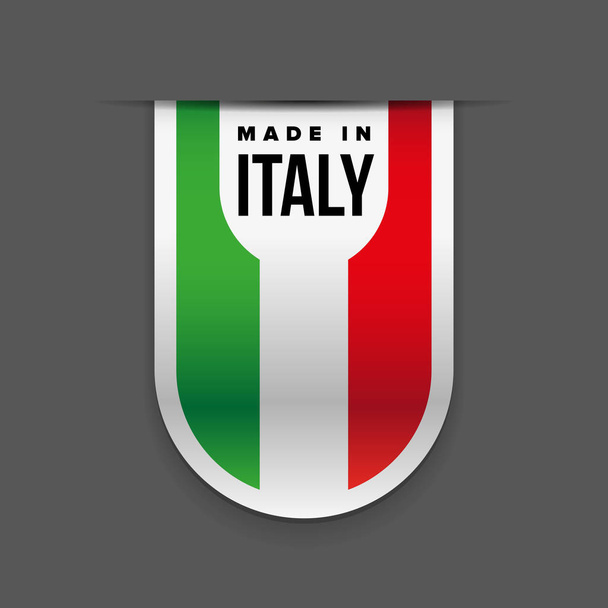 Зроблено в Італії прапор стрічки - Вектор, зображення