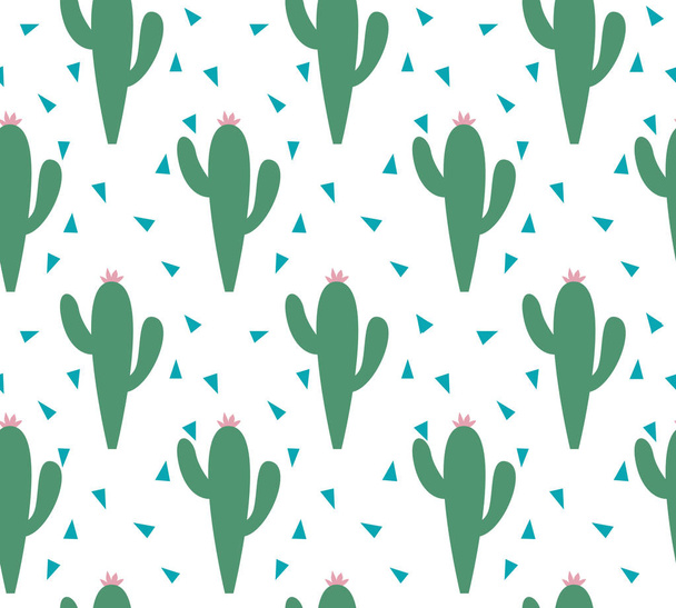 Cactus seamless pattern - Vector, Image