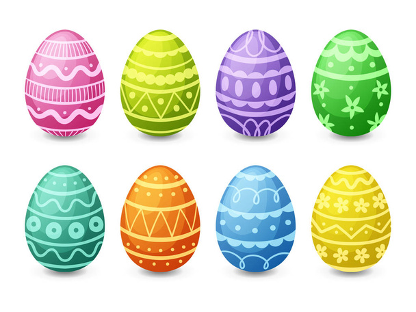Easter Eggs Set - Vettoriali, immagini
