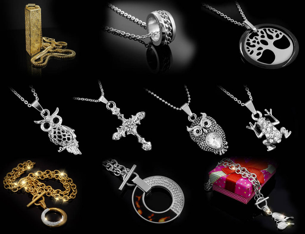 Bijoux - Grand ensemble de colliers
 - Photo, image
