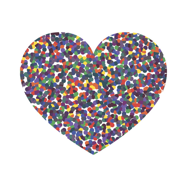 Abstract colored heart. Vector illustration. - Vecteur, image