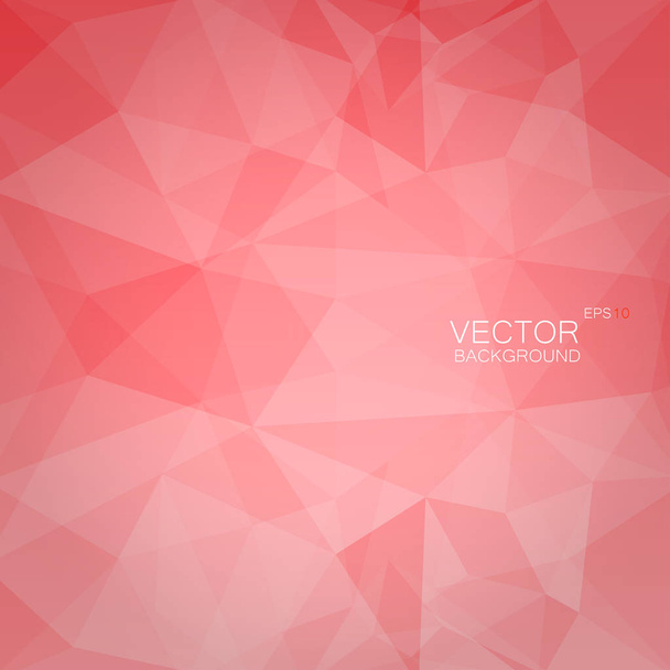 Abstract polygonal geometric background light red color - Vector, Image
