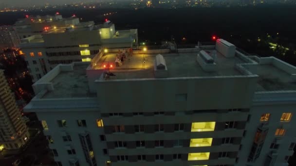 people get fun during party on roof  - Footage, Video