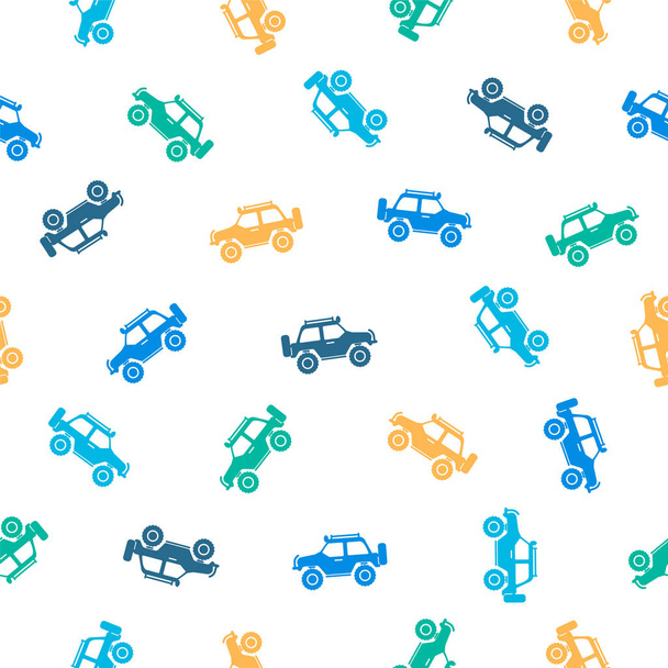 Seamless vector pattern - Jeep cars  - Vector, Image