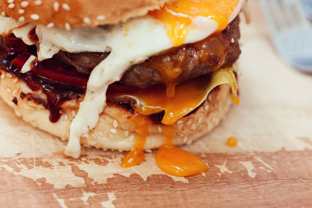 Delicious Egg Burger - Foto, Bild