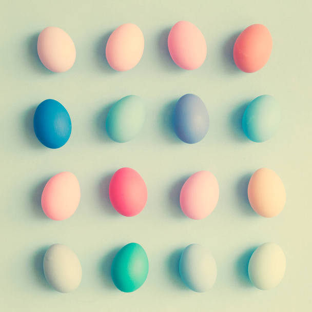 Vintage pastel Easter Eggs - 写真・画像