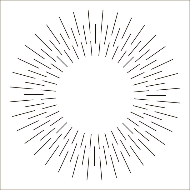 Сонячні промені намальовані вручну, Векторні ілюстрації
 - Вектор, зображення