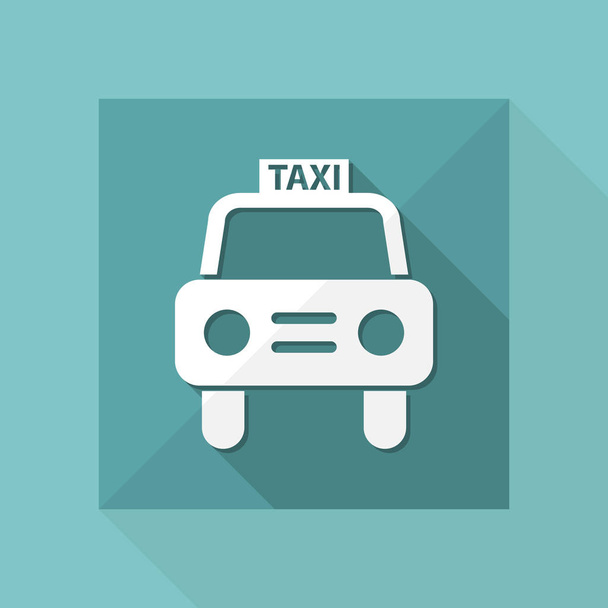 Illustrazione vettoriale dell'icona del singolo taxi isolato
  - Vettoriali, immagini