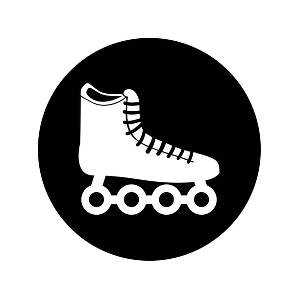 スケートの車輪分離アイコン - ベクター画像