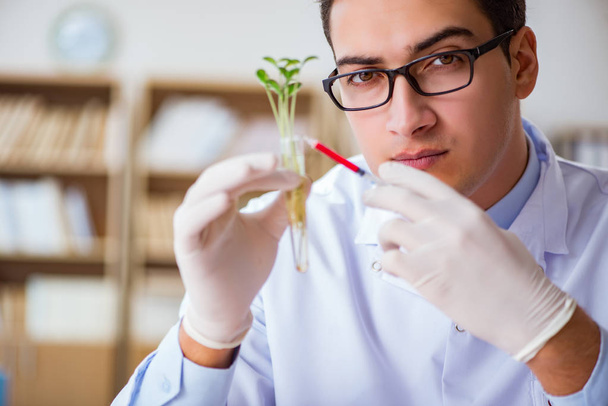 Biotechnology scientist working in the lab - Photo, Image