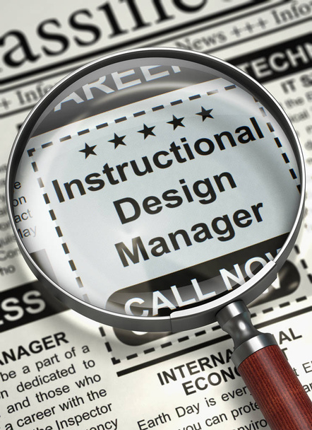 Apertura de empleo Instructional Design Manager. 3D
. - Foto, imagen
