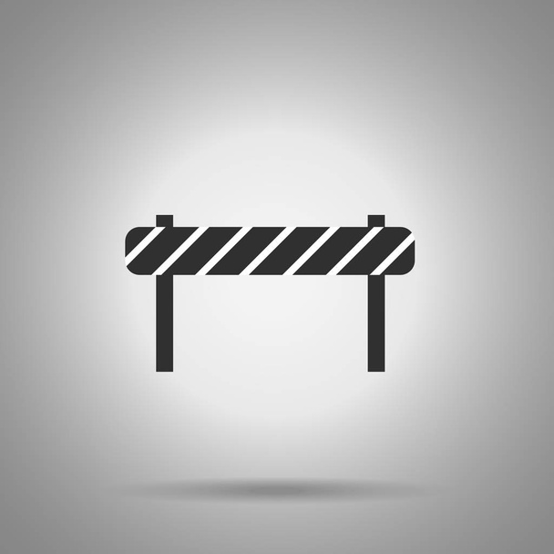road barrier icon . striped road desk . Vector  - Vector, Image